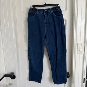 LL Bean Women’s 100% Cotton Relaxed Blue Jeans, 12 Regular